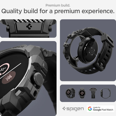 Spigen כיסוי+רצועה ל-Pixel Watch 3 (45mm) – Rugged Armor Pro